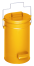 Modellbeispiel: Abfallbehälter -Cubo Alano- in gelb beschichtet (Art. 16002)
