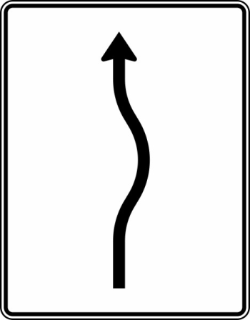 Verkehrszeichen 513-20 StVO, Verschwenkungstafel