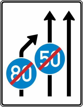 Verkehrszeichen 535-21 StVO, Einengungstafel ohne Gegenverkehr