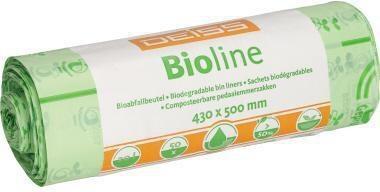 DEISS Bioline kompostierbare Müllbeutel, 20l bis 240l, 3-50 St./Pack, biologisch abbaubar, ecovio