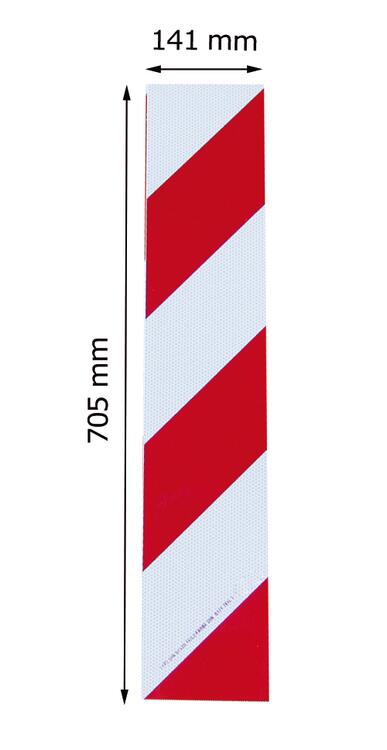 Technische Ansicht: Maße je Streifen