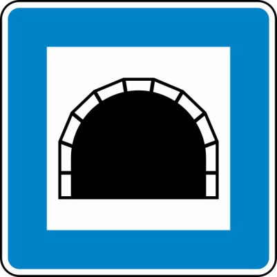 Verkehrszeichen 327 StVO, Tunnel