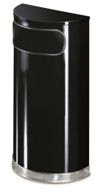 Modellbeispiel: Abfallbehälter -Designer Line- Rubbermaid 34 Liter, aus Stahl, in schwarz