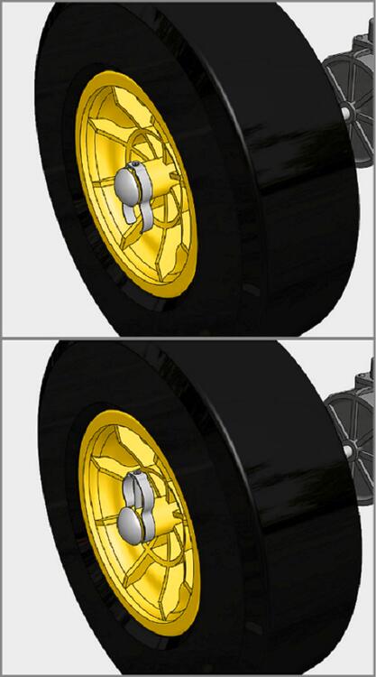 Technische Ansicht: Radabschaltung