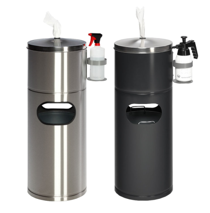 Abfallbehälter -Cubo Desiderio- 32 Liter, mit Tuchspender und Flaschenhalter