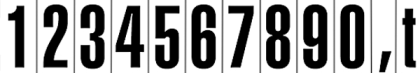Hinweisschild für Kraftfahrzeuge, selbstklebende Zahlenschilder