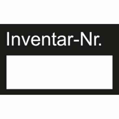 Inventarkennzeichnungsetiketten, Inventar-Nr.:, Bogenware