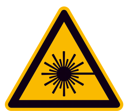 Laserkennzeichnung / Warnschild, Warnung vor Laserstrahl