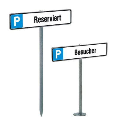 Parkplatzbeschilderung -Bremen-, Gesamtlänge 550 mm (Aufdübeln) oder 750 mm (Einschlagen)