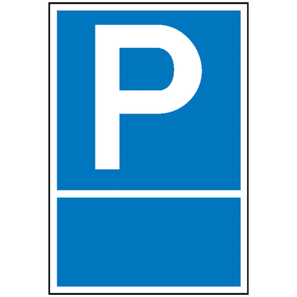 Parkplatzschild zur Selbstbeschriftung