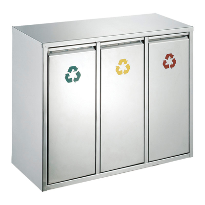 Recyclingstation -P-Bins 120- 24 oder 45 Liter, Edelstahl