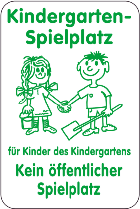 Sonderschild, Kindergarten-Spielplatz, für Kinder des Kindergartens, 400 x 600 mm
