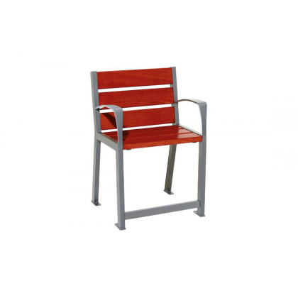 Stuhl -Nature- speziell für Senioren, aus Stahl und Eichenholz, Lasur Eiche hell oder Mahagoni