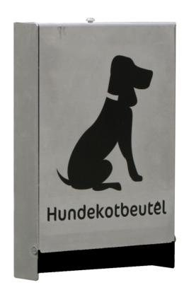 Tütenspender -Given- für Hundekotentsorgung, aus Edelstahl, zur Wand- oder Mastbefestigung