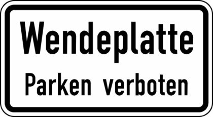 Verkehrszeichen 2422 StVO, Wendeplatte Parken verboten
