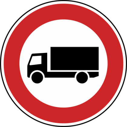 Verkehrszeichen 253 StVO, Verbot für Kraftfahrzeuge über 3,5 t