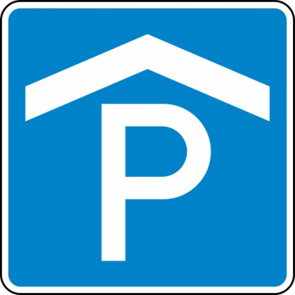 Verkehrszeichen 314-50 StVO, Parkhaus, Parkgarage