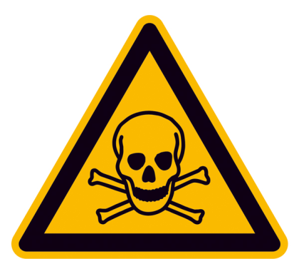 Warnschild, Warnung vor giftigen Stoffen