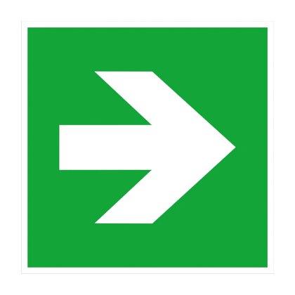 Zusatzschild Richtungsangabe gerade, links, rechts