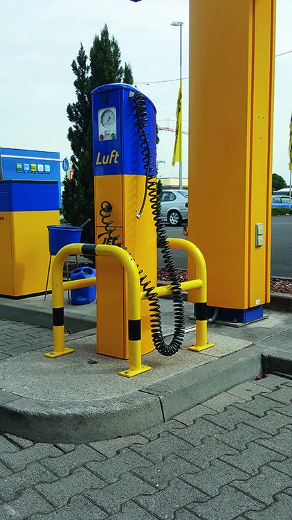 Säulenschutz 'Mountain', Ø 60 mm aus Stahl, zweiteilig, zum Aufdübeln, Höhe 600 mm