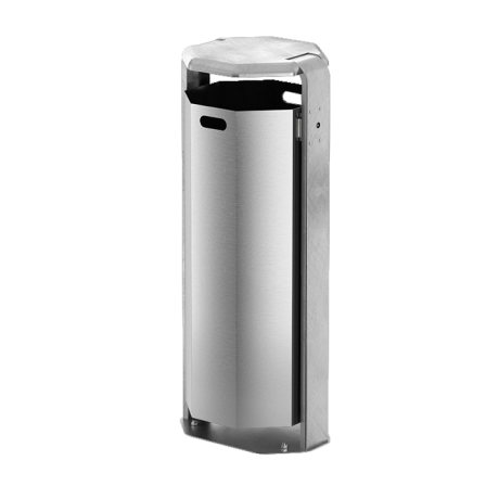 Abfallbehälter -City 700- 110 Liter aus Aluminium, mit Ascher oder Abdeckung