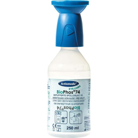Augenspülflasche mit gepufferter Spüllösung BioPhos®74, 250 ml