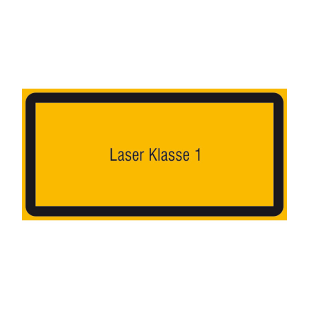 Laserkennzeichnung / Warnzusatzschild, Laser Klasse 1