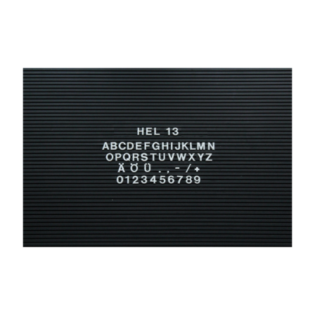 Steckbuchstaben -Hel- für Rillengummitafel, Höhe 13 mm, weiß, versch. Varianten