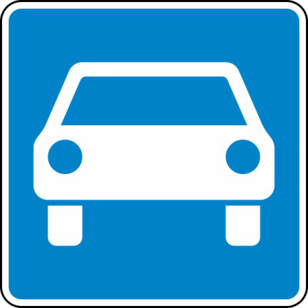 Verkehrszeichen 331.1 StVO, Kraftfahrstraße