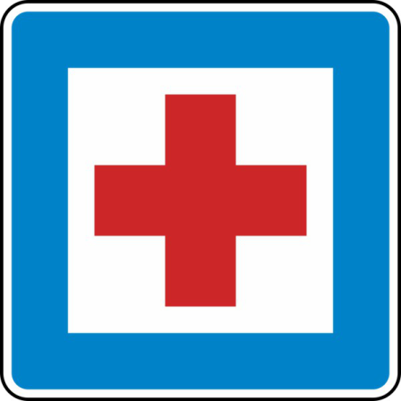 Verkehrszeichen 358 StVO, Erste Hilfe