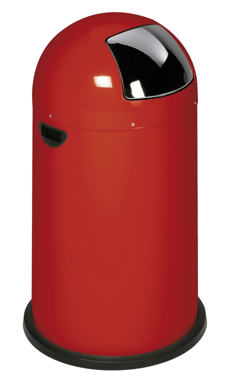 Modellbeispiel: Abfallbehälter -Cubo Tadeo-, 37 Liter, aus Stahl, ohne Fußpedal, in rot (Art. 16428)