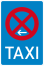Verkehrszeichen 229-11 StVO, Taxenstand Ende (Linksaufstellung)