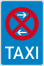 Verkehrszeichen 229-31 StVO, Taxenstand Mitte (Linksaufstellung)