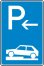 Verkehrszeichen 315-72 StVO, Parken auf Gehwegen halb quer zur Fahrtr. links (Ende)