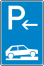 Verkehrszeichen 315-76 StVO, Parken auf Gehwegen halb quer zur Fahrtr. rechts (Anfang)
