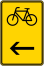 Verkehrszeichen 422-16 StVO, Wegweiser für Radverkehr hier links