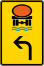 Verkehrszeichen 442-12 StVO, Vorwegweiser für Fahrzeuge mit wassergefährdender Ladung, linksw.