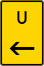 Verkehrszeichen 455.1-11 StVO, Ankündigung oder Fortsetzung der Umleitung, hier links