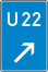 Verkehrszeichen 460-22 StVO, Bedarfsumleitung, rechts einordnen