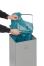Anwendungsbeispiel: Abfallbehälter -Cubo Quinta-, einfaches Wechseln des Müllbeutels - Müllbeutel nicht im Lieferumfang (Art. 39216)