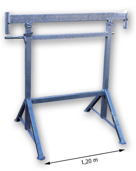 Kurbel-Gerüstbock K1200, Breite 1,20 m, Tragkraft 1600 kg, GS-geprüft, verschiedene Höhen