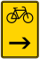 Verkehrszeichen 422-26 StVO, Wegweiser für Radverkehr hier rechts