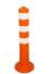 Flexipoller Pfosten, orange-weiß, 750 mm, ø 110 mm