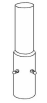 Rohrmast-Aufsetzer, für ø 89 und 108 mm