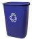Modellbeispiel: Papierkorb -Square- Rubbermaid, 39 Liter, in blau, mit Recyclingsymbol (Art.