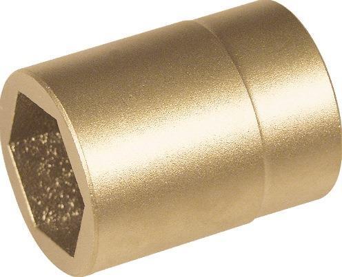 Steckschlüsseleinsatz 1/2 Zoll 6-kant SW 10-30mm L.40-46mm funkenfrei ENDRES TOOLS, Aluminium-Bronze