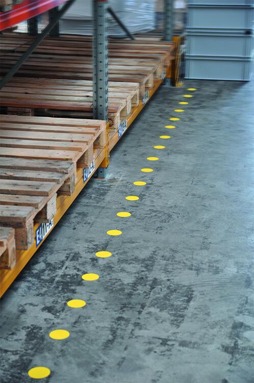 Anwendungsbeispiel: frisch verklebte Punkte