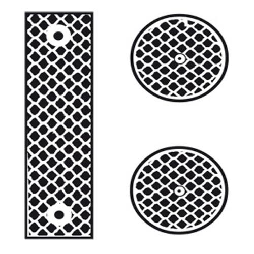 Technische Ansicht: Reflektoren für Leitpfosten