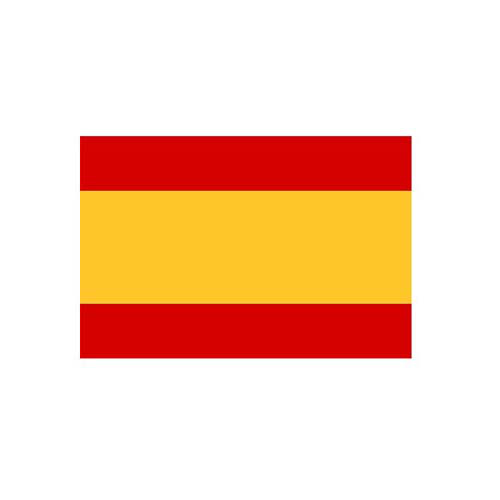 Flagge Europa, Querformat-Spanien mit Wappen-120 x 200 cm-110 g/m²