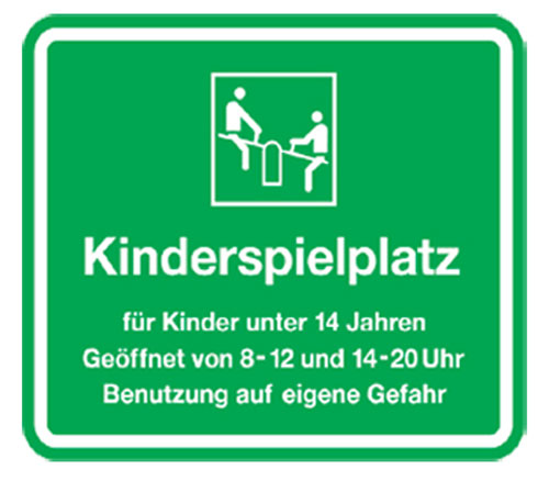 Kinder- und Spielplatzschild -Kinderspielplatz-, 450 x 600 mm